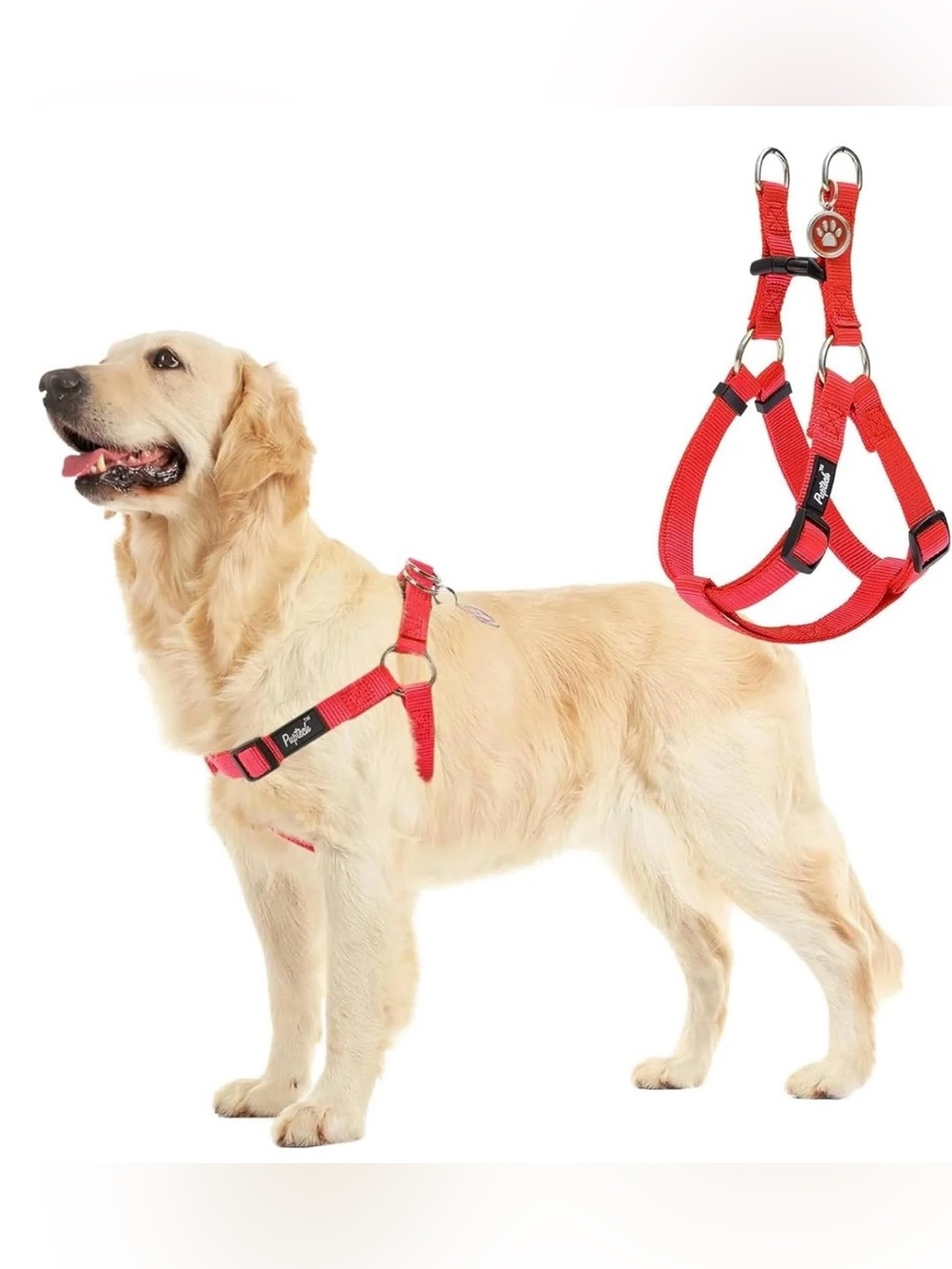 NWT Pupteck Red 1” x 6’ No-Pull Dog Harness for Medium to Large Breeds